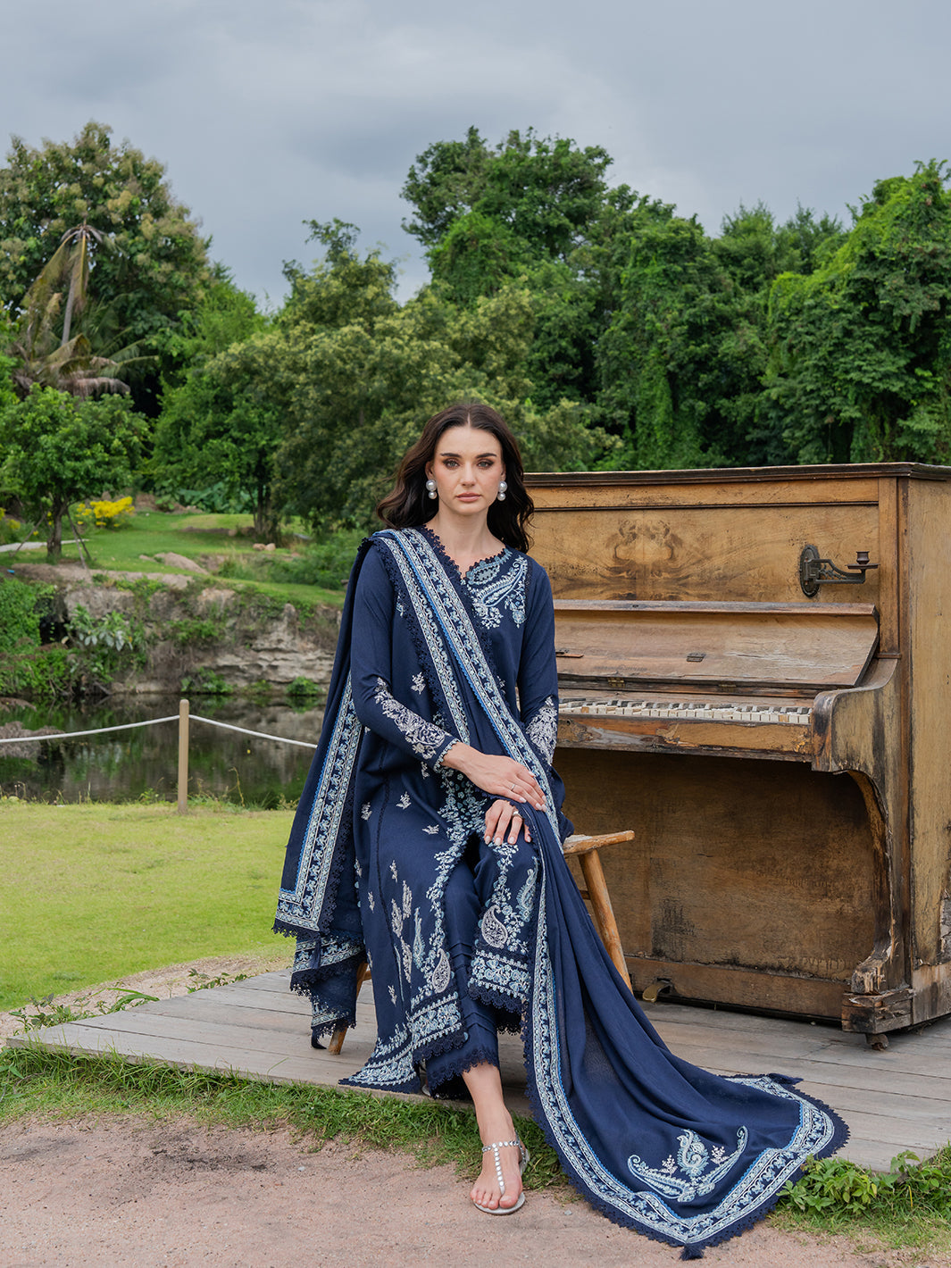 Faiza Faisal | Hoor Karandi | HANEEN by Faiza Faisal - Designer Dress  - Type : Ladies Clothes - Available at Libayah - 100% Original 