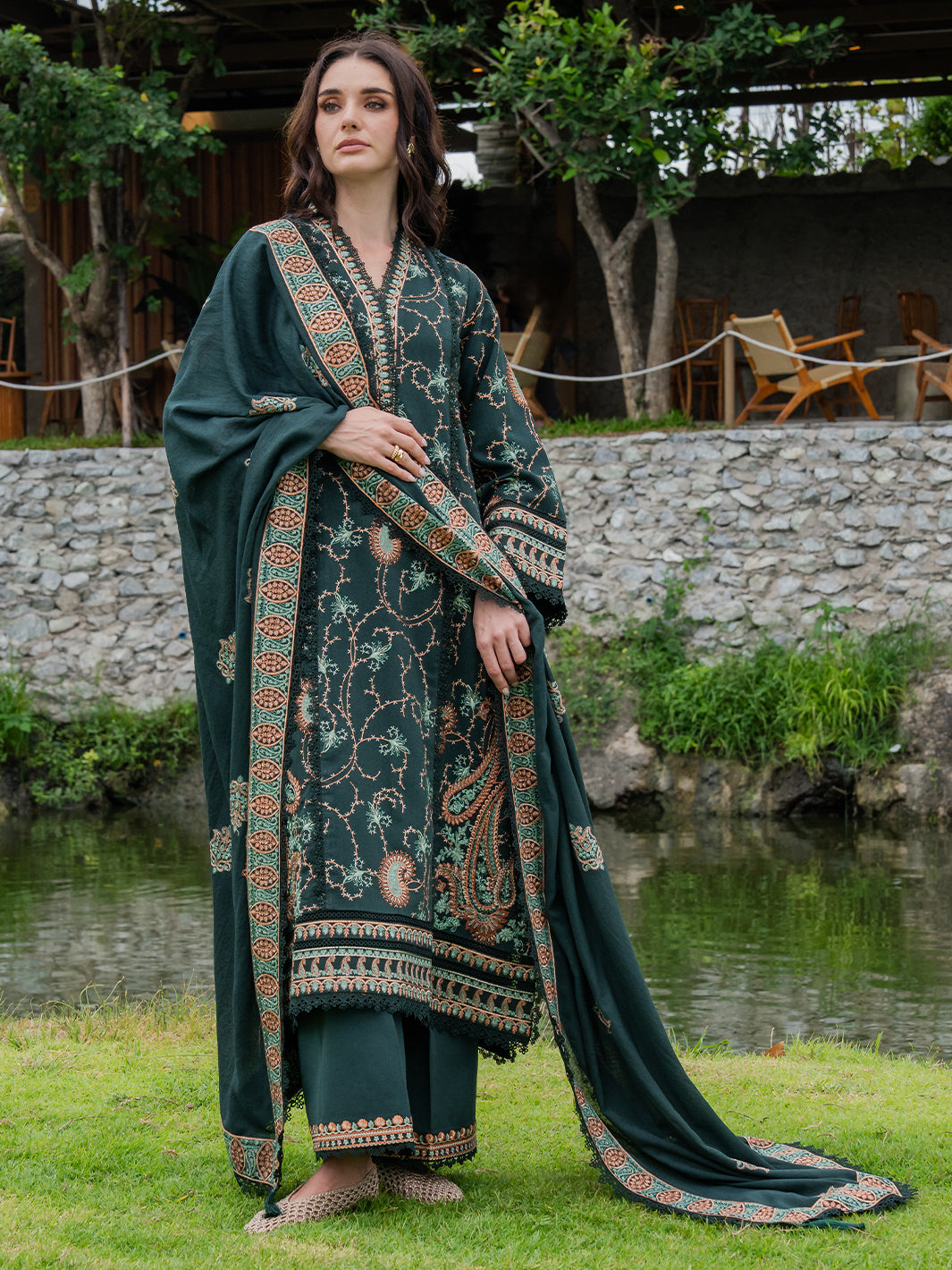 Faiza Faisal | Hoor Karandi | ZAREYA by Faiza Faisal - Designer Dress  - Type : Ladies Clothes - Available at Libayah - 100% Original 