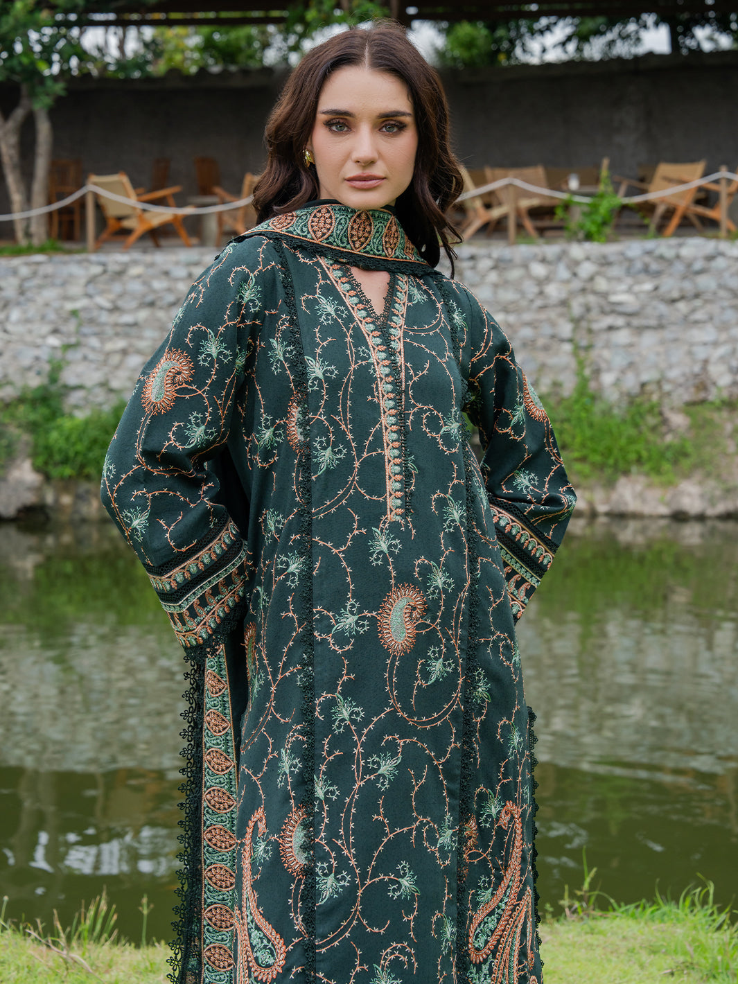 Faiza Faisal | Hoor Karandi | ZAREYA by Faiza Faisal - Designer Dress  - Type : Ladies Clothes - Available at Libayah - 100% Original 