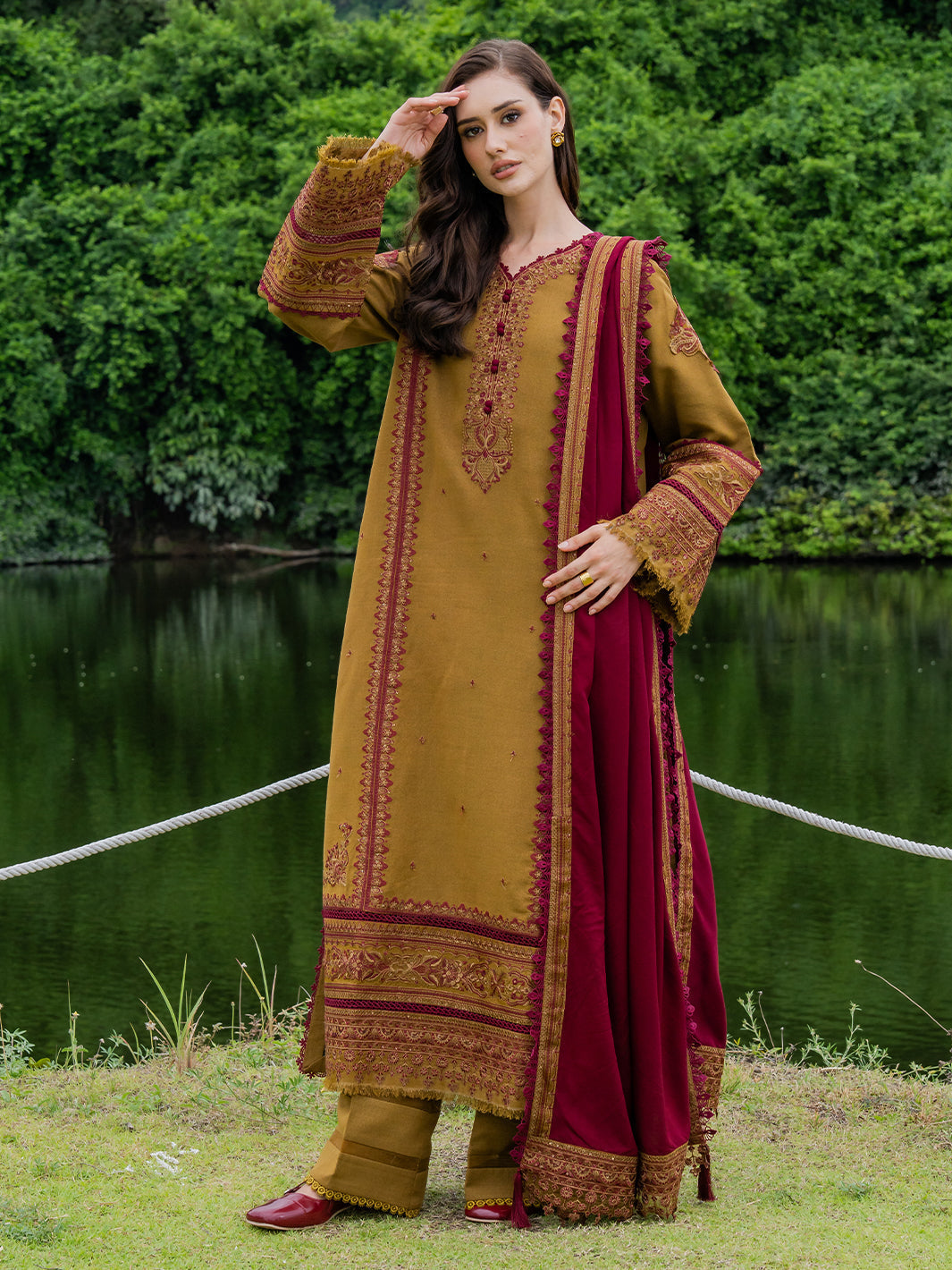 Faiza Faisal | Hoor Karandi | AZIRA by Faiza Faisal - Designer Dress  - Type : Ladies Clothes - Available at Libayah - 100% Original 