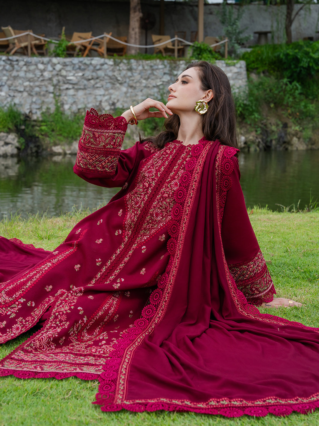 Faiza Faisal | Hoor Karandi | MAHIRA by Faiza Faisal - Designer Dress  - Type : Ladies Clothes - Available at Libayah - 100% Original 