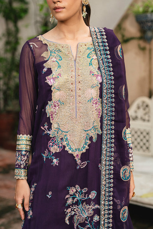 Maryum N Maria | Gulnaar Formals | 3 Piece Embroidered Chiffon POLINA - FSU5650 by Maryum N Maria - Designer Dress  - Type : Ladies Clothes - Available at Libayah - 100% Original 