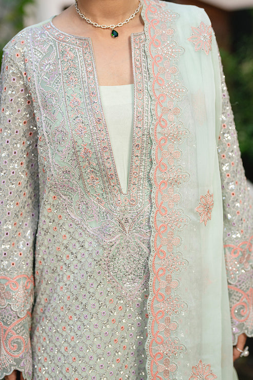 Maryum N Maria | Gulnaar Formals | 3 Piece Embroidered Chiffon TATIANA - FSU5652 by Maryum N Maria - Designer Dress  - Type : Ladies Clothes - Available at Libayah - 100% Original 