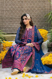 Maryum N Maria | Gulnaar Formals | 3 Piece Embroidered Chiffon ROKSANA - FSU5653 by Maryum N Maria - Designer Dress  - Type : Ladies Clothes - Available at Libayah - 100% Original 