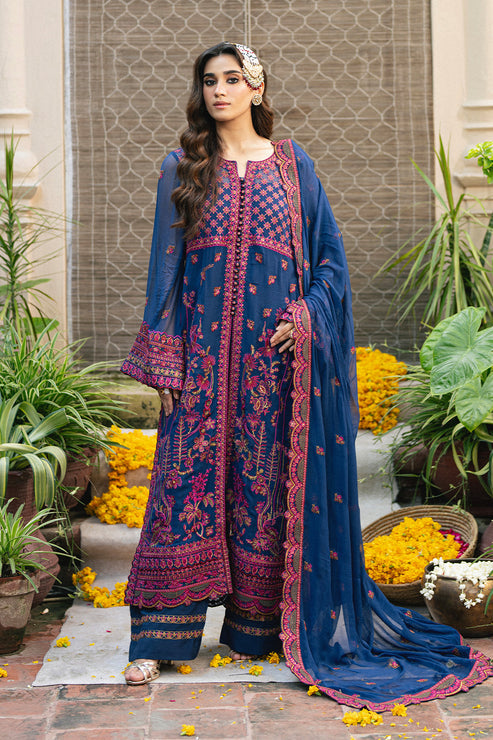 Maryum N Maria | Gulnaar Formals | 3 Piece Embroidered Chiffon ROKSANA - FSU5653 by Maryum N Maria - Designer Dress  - Type : Ladies Clothes - Available at Libayah - 100% Original 