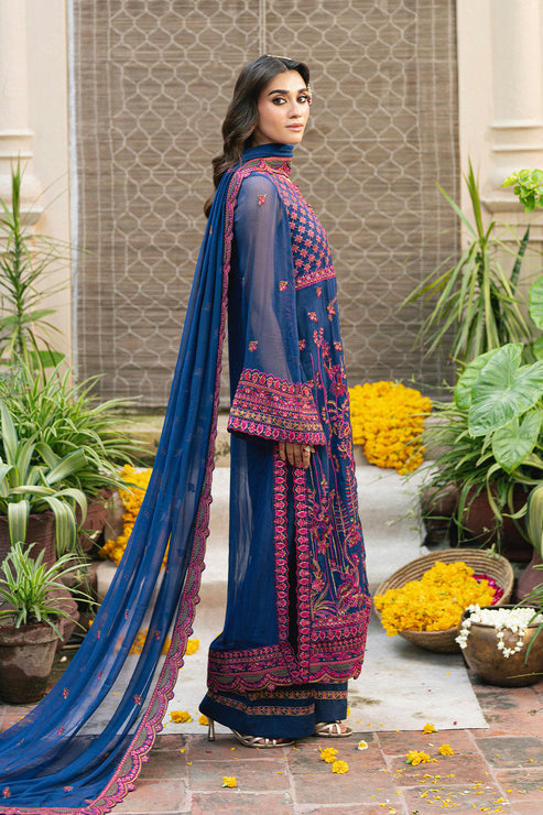 Maryum N Maria | Gulnaar Formals | 3 Piece Embroidered Chiffon ROKSANA - FSU5653 by Maryum N Maria - Designer Dress  - Type : Ladies Clothes - Available at Libayah - 100% Original 