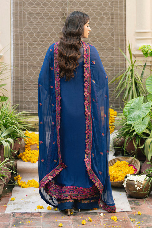 Maryum N Maria | Gulnaar Formals | 3 Piece Embroidered Chiffon ROKSANA - FSU5653 by Maryum N Maria - Designer Dress  - Type : Ladies Clothes - Available at Libayah - 100% Original 