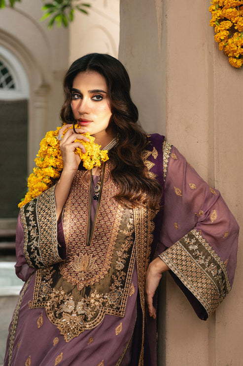 Maryum N Maria | Gulnaar Formals | 3 Piece Embroidered Chiffon KAMILLA - FSU5654 by Maryum N Maria - Designer Dress  - Type : Ladies Clothes - Available at Libayah - 100% Original 