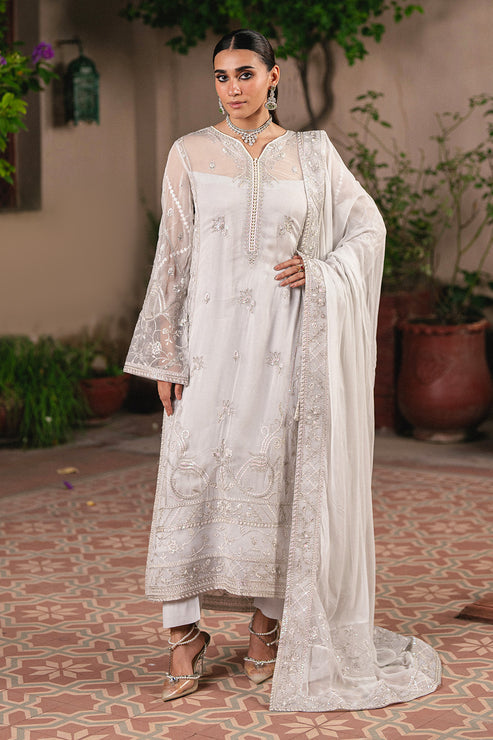 Maryum N Maria | Gulnaar Formals | 3 Piece Embroidered Chiffon FAINA - FSU5656 by Maryum N Maria - Designer Dress  - Type : Ladies Clothes - Available at Libayah - 100% Original 