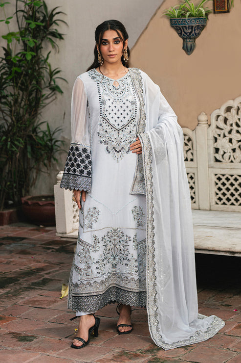 Maryum N Maria | Gulnaar Formals | 3 Piece Embroidered Chiffon LILIYA - FSU5657 by Maryum N Maria - Designer Dress  - Type : Ladies Clothes - Available at Libayah - 100% Original 