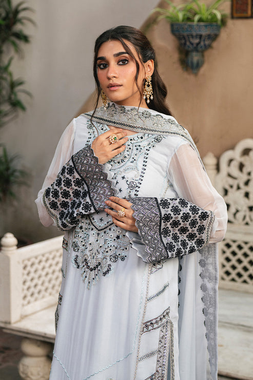 Maryum N Maria | Gulnaar Formals | 3 Piece Embroidered Chiffon LILIYA - FSU5657 by Maryum N Maria - Designer Dress  - Type : Ladies Clothes - Available at Libayah - 100% Original 