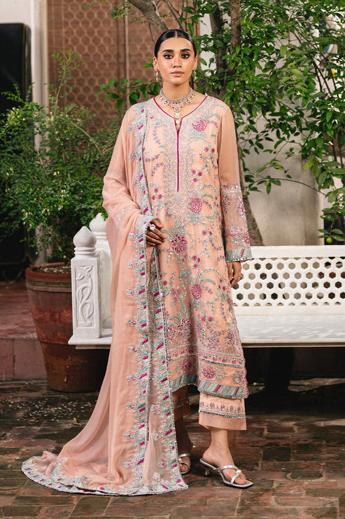 Maryum N Maria | Gulnaar Formals | 3 Piece Embroidered Chiffon ANYA - FSU5659 by Maryum N Maria - Designer Dress  - Type : Ladies Clothes - Available at Libayah - 100% Original 