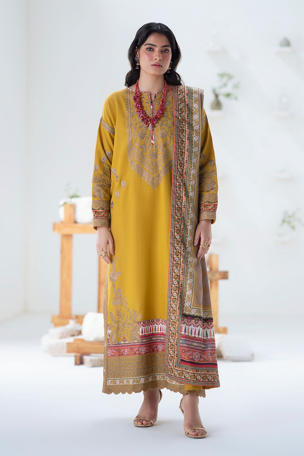 3 Piece Embroidered Khaddar APANA - FSU5671 – authentic Pakistani dress from the Maryum N Maria Noore Winters 25 collection for women in the UK