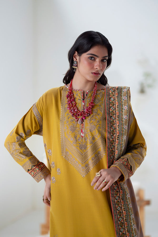 Maryum N Maria | Noore Winters 25 | 3 Piece Embroidered Khaddar APANA - FSU5671