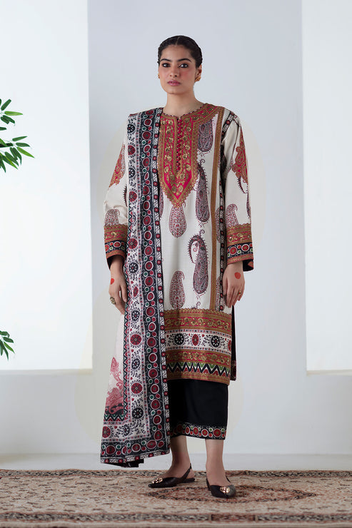 3 Piece Embroidered Khaddar ZOHAL - FSU5678 – authentic Pakistani dress from the Maryum N Maria Noore Winters 25 collection for women in the UK