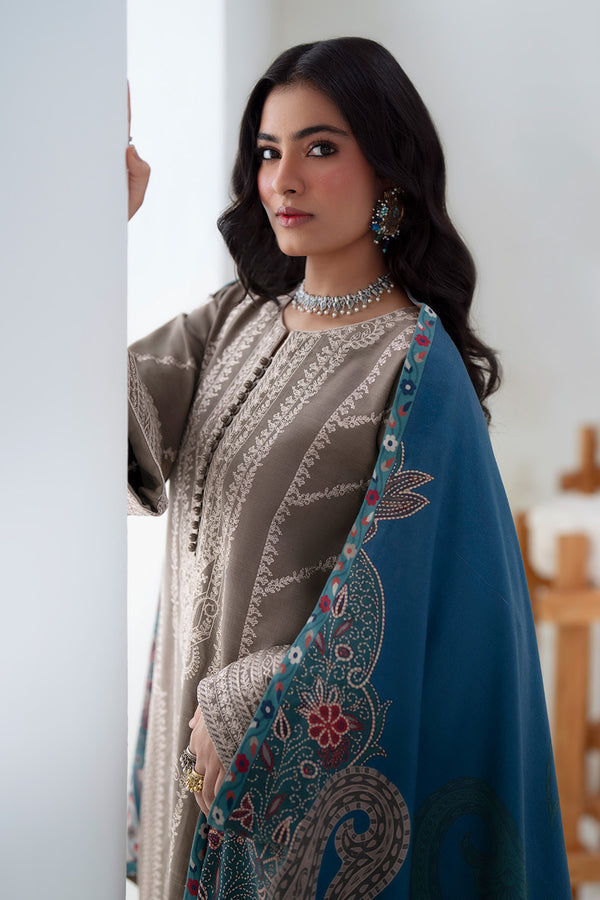 Maryum N Maria | Noore Winters 25 | 3 Piece Embroidered Khaddar ANGEZA - FSU5679