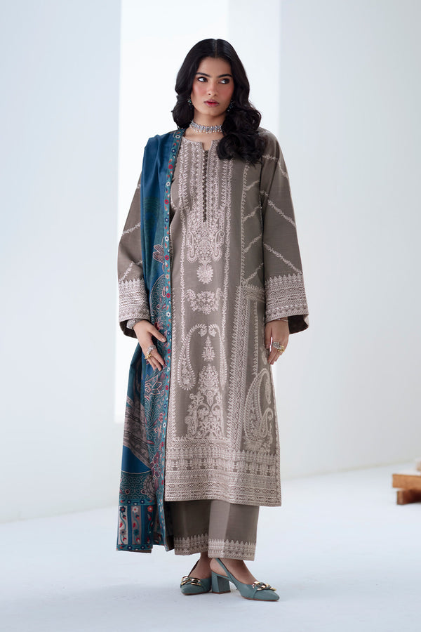3 Piece Embroidered Khaddar ANGEZA - FSU5679 – authentic Pakistani dress from the Maryum N Maria Noore Winters 25 collection for women in the UK