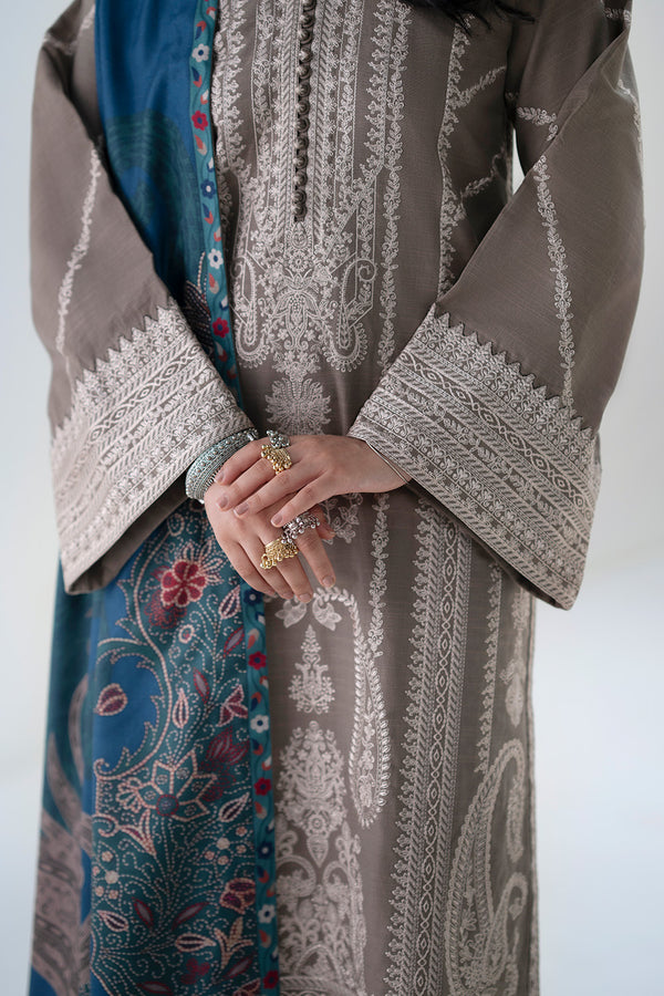 Maryum N Maria | Noore Winters 25 | 3 Piece Embroidered Khaddar ANGEZA - FSU5679