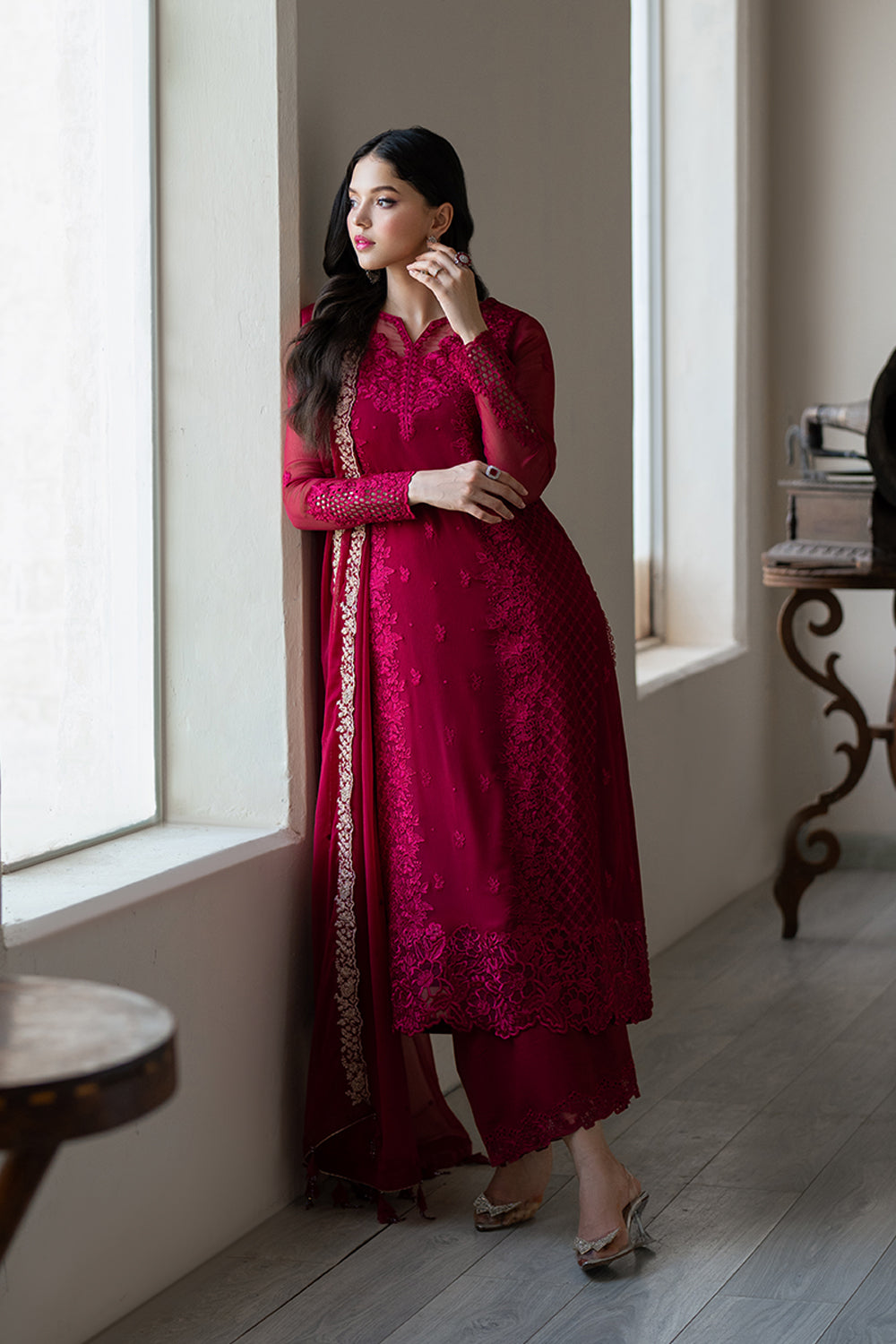 Azure | Ensembles | Fuchsia Blaze by Azure - Designer Dress  - Type : Ladies Clothes - Available at Libayah - 100% Original 