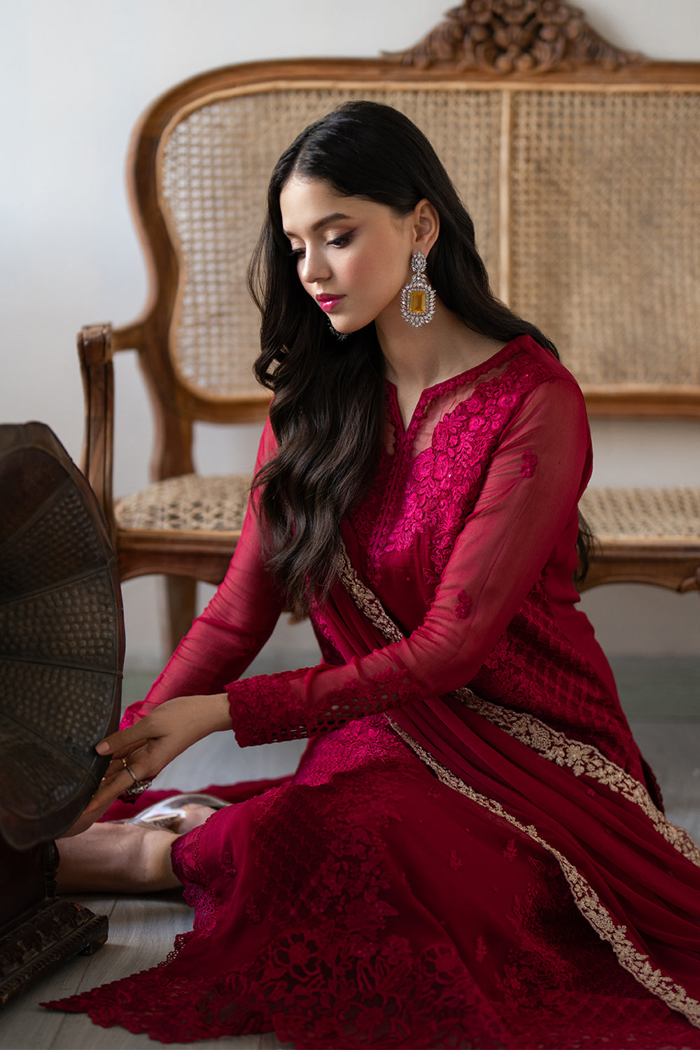 Azure | Ensembles | Fuchsia Blaze by Azure - Designer Dress  - Type : Ladies Clothes - Available at Libayah - 100% Original 