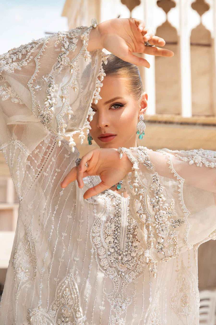 Maria B | Bridal Formals | Pearla by Maria B - Designer Dress - Type: Ladies Clothes - Available at Libayah - 100% Original