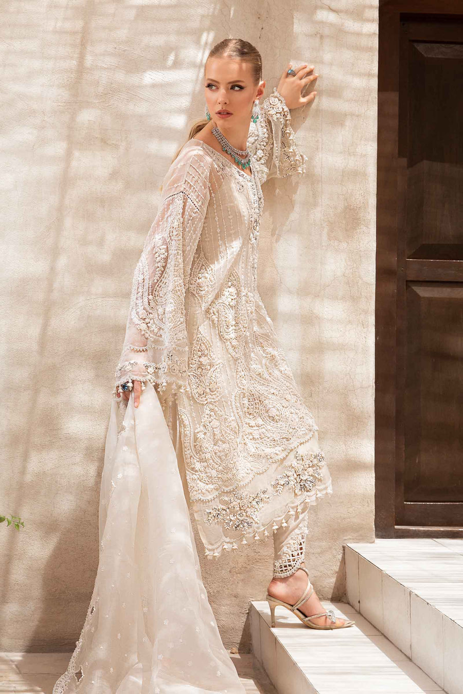Maria B | Bridal Formals | Pearla by Maria B - Designer Dress - Type: Ladies Clothes - Available at Libayah - 100% Original