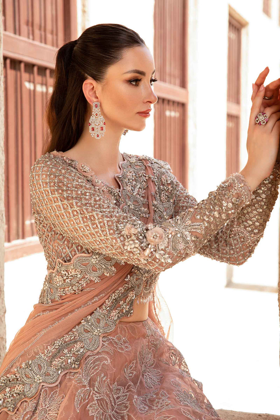 Maria B | Bridal Formals | Wosr by Maria B - Designer Dress - Type: Ladies Clothes - Available at Libayah - 100% Original