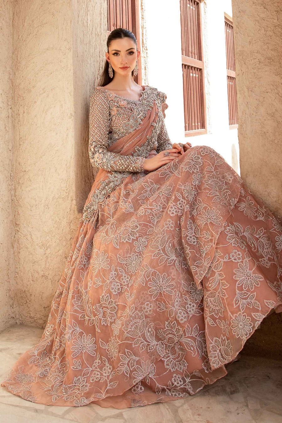 Maria B | Bridal Formals | Wosr by Maria B - Designer Dress - Type: Ladies Clothes - Available at Libayah - 100% Original