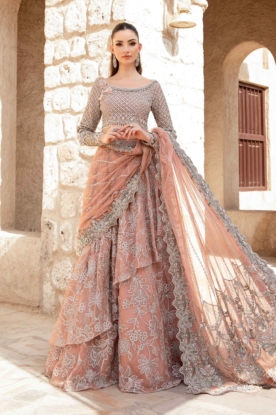 Maria B | Bridal Formals | Wosr by Maria B - Designer Dress - Type: Ladies Clothes - Available at Libayah - 100% Original
