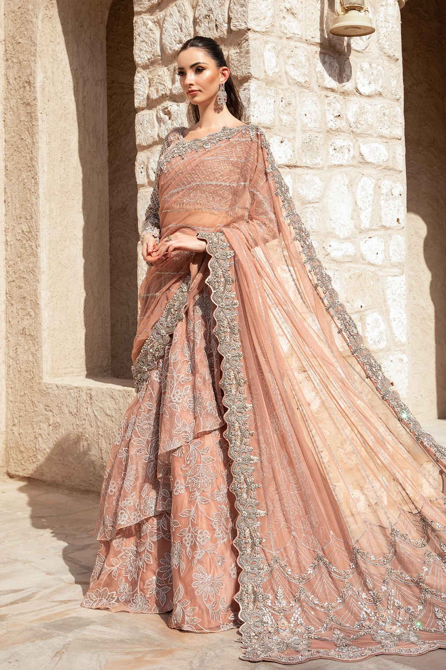 Maria B | Bridal Formals | Wosr by Maria B - Designer Dress - Type: Ladies Clothes - Available at Libayah - 100% Original