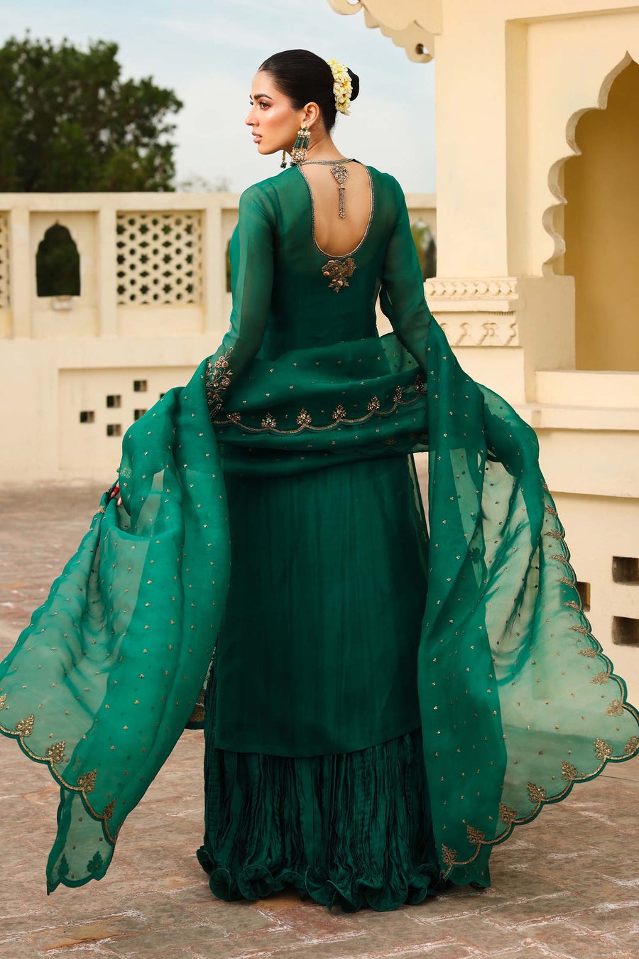 Maria B | Bridal Formals | Zamrood Ara by Maria B - Designer Dress - Type: Ladies Clothes - Available at Libayah - 100% Original