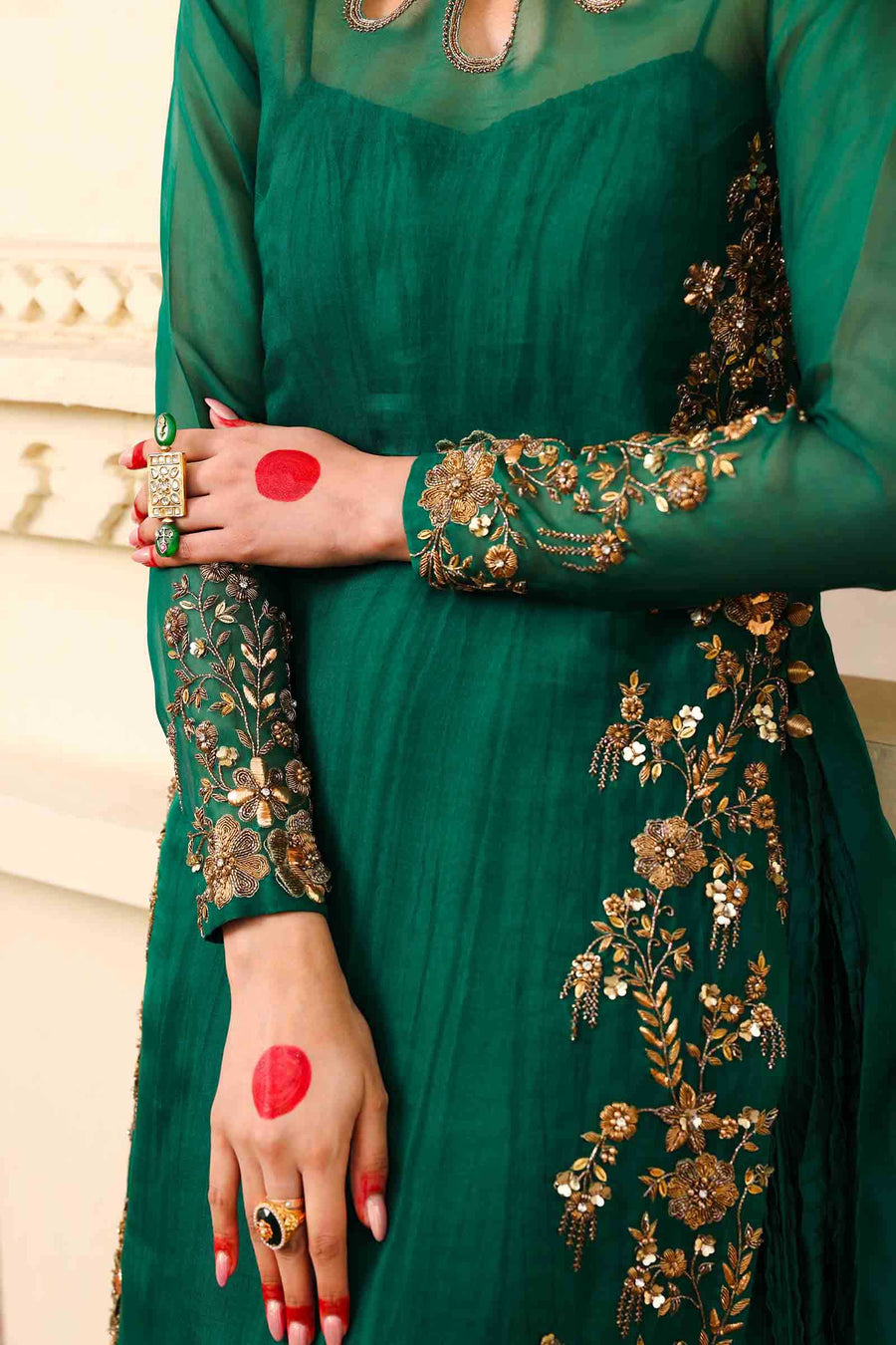 Maria B | Bridal Formals | Zamrood Ara by Maria B - Designer Dress - Type: Ladies Clothes - Available at Libayah - 100% Original