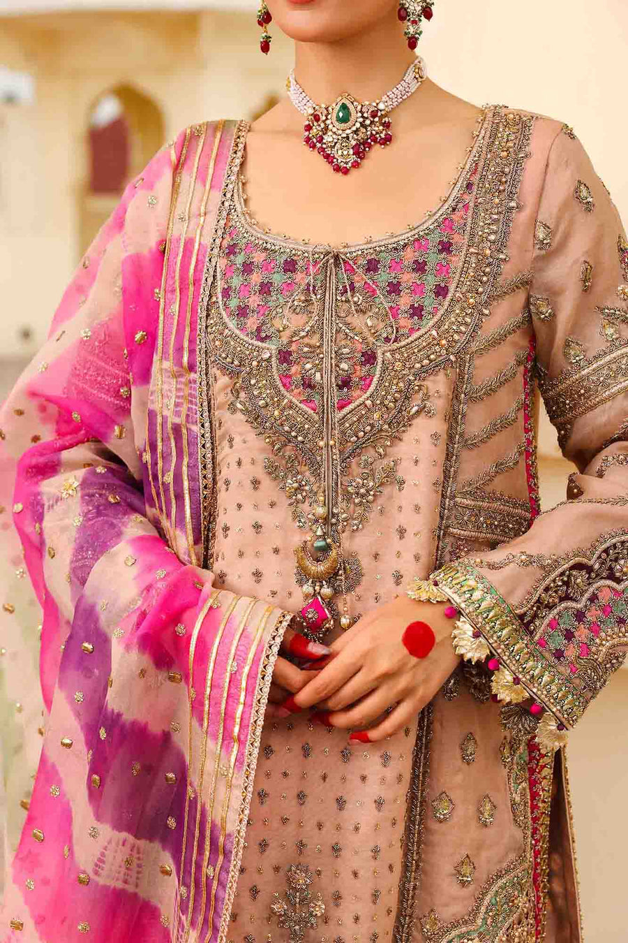 Maria B | Bridal Formals | Zeenat-un-Nisa by Maria B - Designer Dress - Type: Ladies Clothes - Available at Libayah - 100% Original