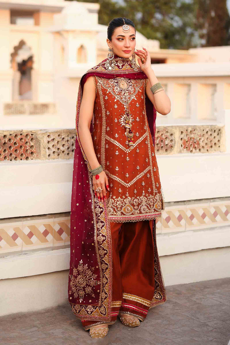 Maria B | Bridal Formals | Noor Jahan by Maria B - Designer Dress - Type: Ladies Clothes - Available at Libayah - 100% Original