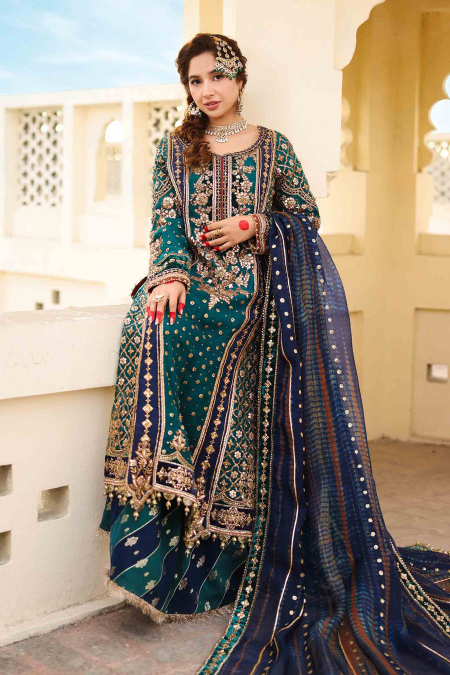 Maria B | Bridal Formals | Begum Jahanara by Maria B - Designer Dress - Type: Ladies Clothes - Available at Libayah - 100% Original