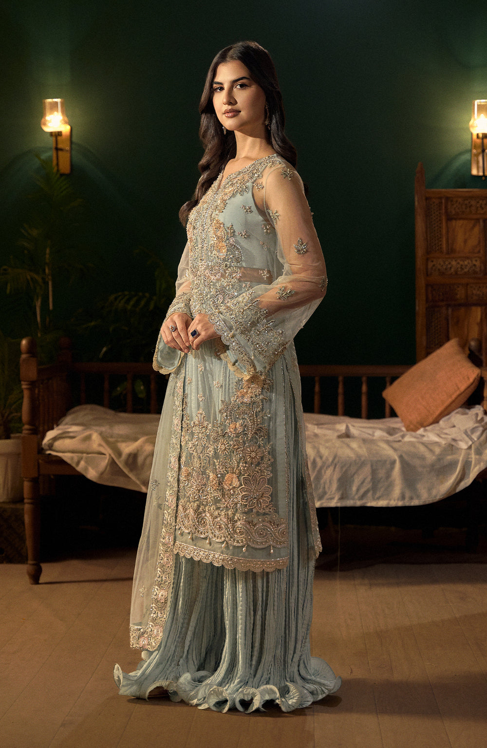 Fabiha Fatima | Reve Royal Luxury Wedding Dresses | AQUAMARINE by Fabiha Fatima - Designer Dress - Type: Ladies Clothes - Available at Libayah - 100% Original