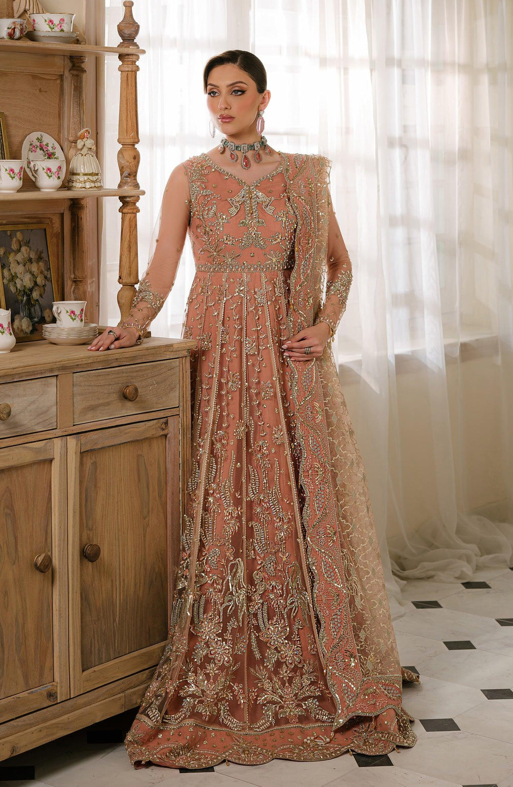 Fabiha Fatima | Reve Royal Luxury Wedding Dresses | SPINEL by Fabiha Fatima - Designer Dress - Type: Ladies Clothes - Available at Libayah - 100% Original