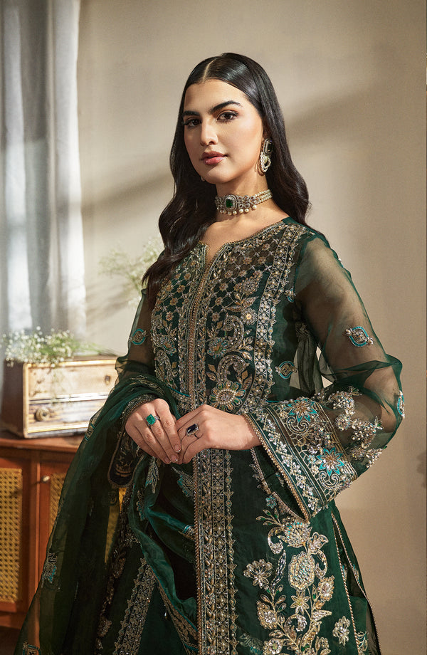 Fabiha Fatima | Reve Royal Luxury Wedding Dresses | EMERALD by Fabiha Fatima - Designer Dress - Type: Ladies Clothes - Available at Libayah - 100% Original