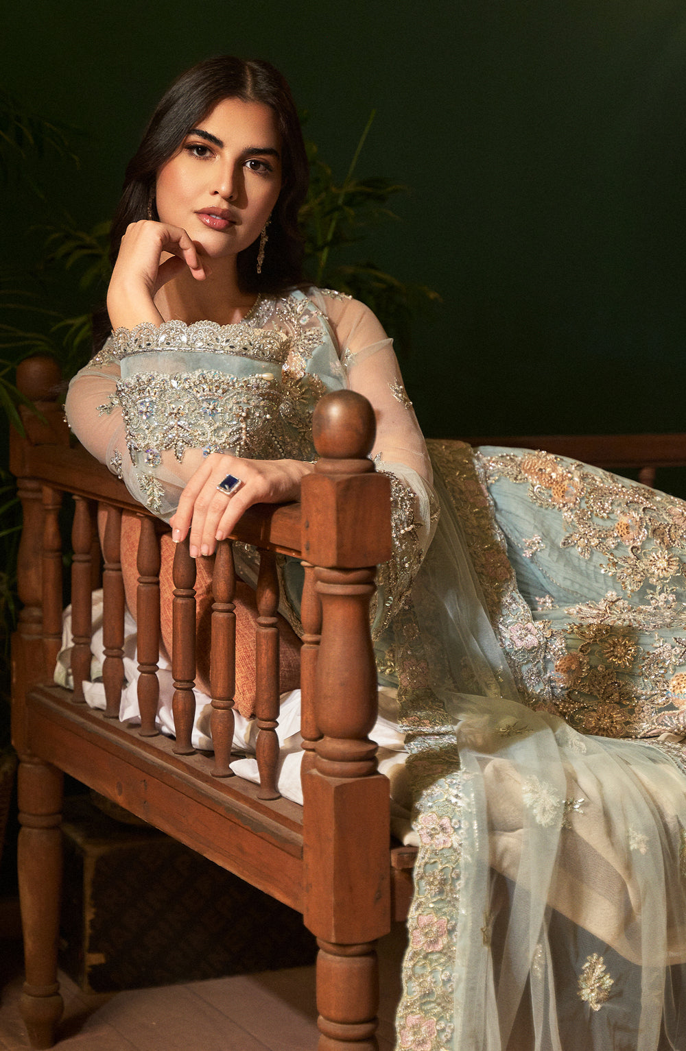 Fabiha Fatima | Reve Royal Luxury Wedding Dresses | AQUAMARINE by Fabiha Fatima - Designer Dress - Type: Ladies Clothes - Available at Libayah - 100% Original