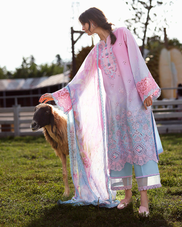 Mushq | Solace Ombre Chikankari | Faint Blossom - by Libayah - Registered Vendor of : Mushq - 100% Original Designer Dress