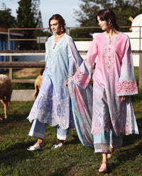 Mushq | Solace Ombre Chikankari | Faint Blossom - by Libayah - Registered Vendor of : Mushq - 100% Original Designer Dress