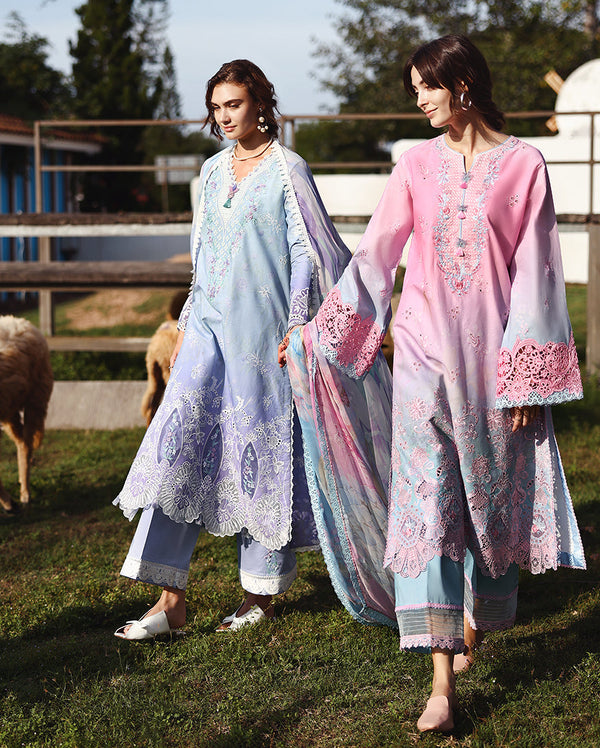 Mushq | Solace Ombre Chikankari | Faint Blossom - by Libayah - Registered Vendor of : Mushq - 100% Original Designer Dress