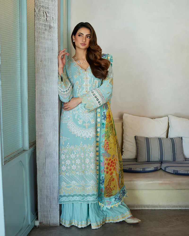 Faiza Saqlain | Liliana Luxury Lawn 24 | Galina by Faiza Saqlain - Designer Dress  - Type : Ladies Clothes - Available at Libayah - 100% Original 