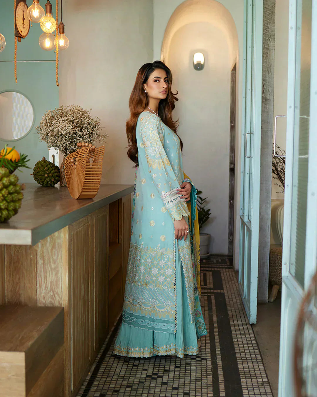 Faiza Saqlain | Liliana Luxury Lawn 24 | Galina by Faiza Saqlain - Designer Dress  - Type : Ladies Clothes - Available at Libayah - 100% Original 