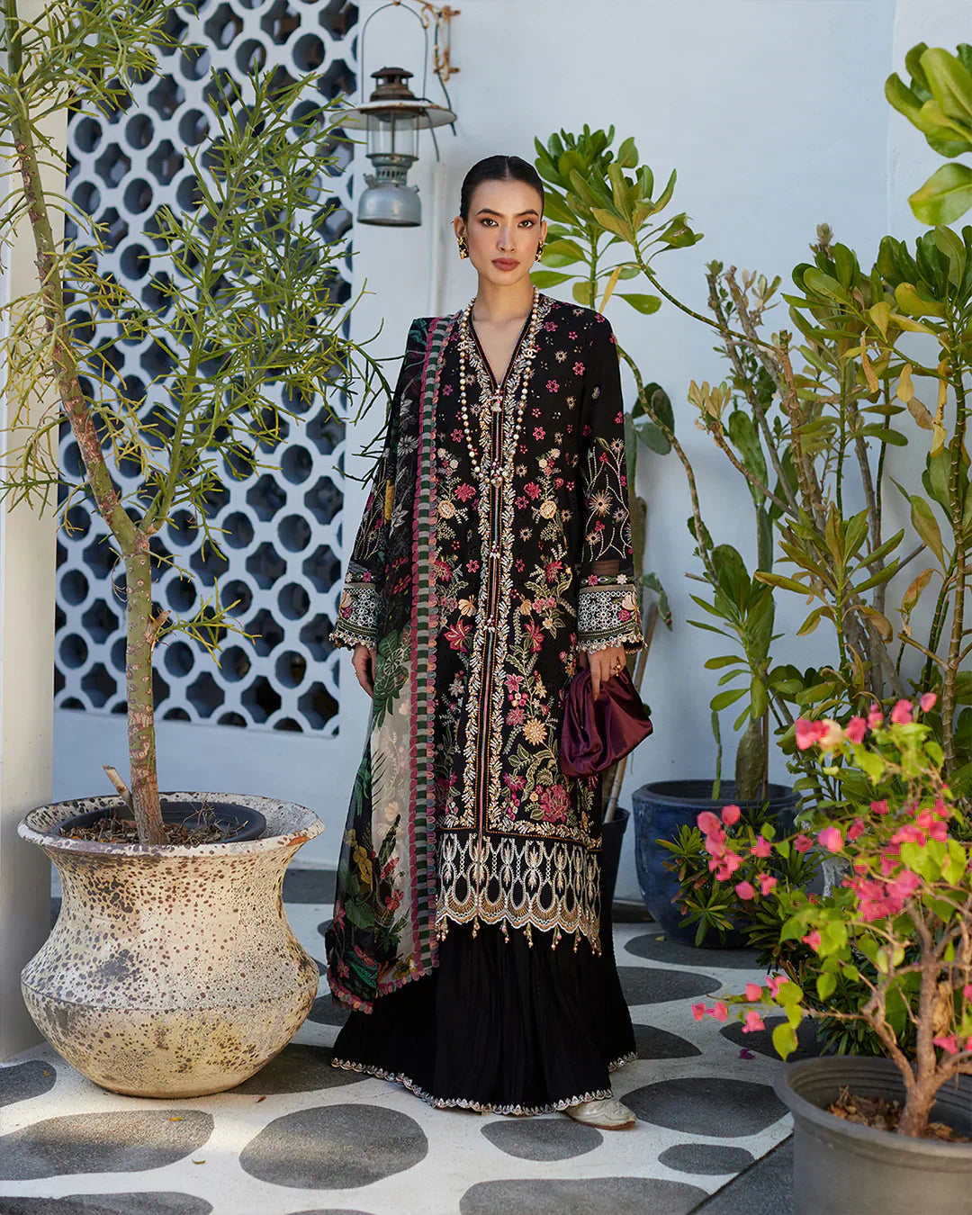 Faiza Saqlain | Liliana Luxury Lawn 24 | Merle by Faiza Saqlain - Designer Dress  - Type : Ladies Clothes - Available at Libayah - 100% Original 