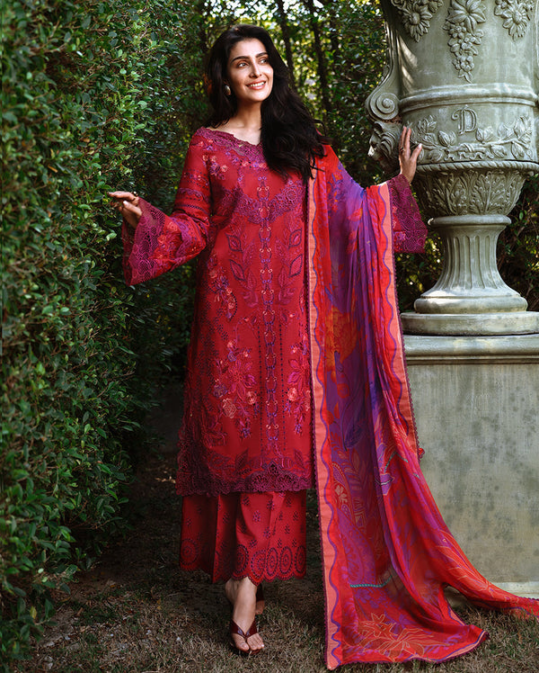 Mushq | Amoi Luxury Lawn | Falling Petals - by Libayah - Registered Vendor of : Mushq - 100% Original Designer Dress