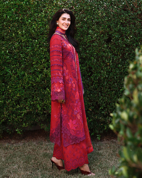 Mushq | Amoi Luxury Lawn | Falling Petals - by Libayah - Registered Vendor of : Mushq - 100% Original Designer Dress