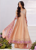 Farah Talib Aziz | Zaza Luxe Pret 24 | LISETTE FAWN EMBELLISHED RAW SILK ANGARKHA AND DUPATTA by Farah Talib Aziz - Designer Dress - Type: Ladies Clothes - Available at Libayah - 100% Original