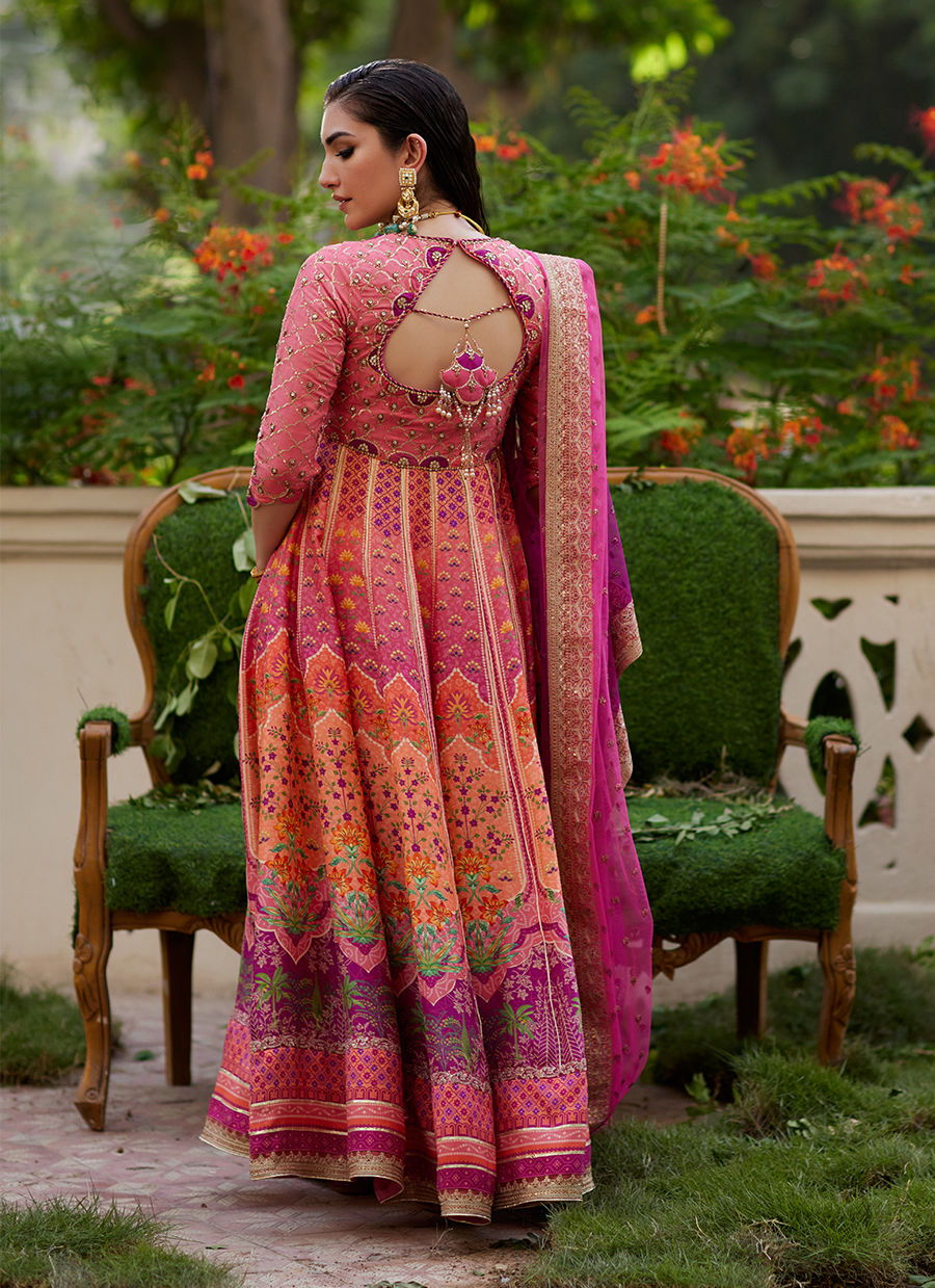 Farah Talib Aziz | Mayna Festive Prints 24 | Noorie Kalidaar And Dupatta by Farah Talib Aziz - Designer Dress - Type: Ladies Clothes - Available at Libayah - 100% Original