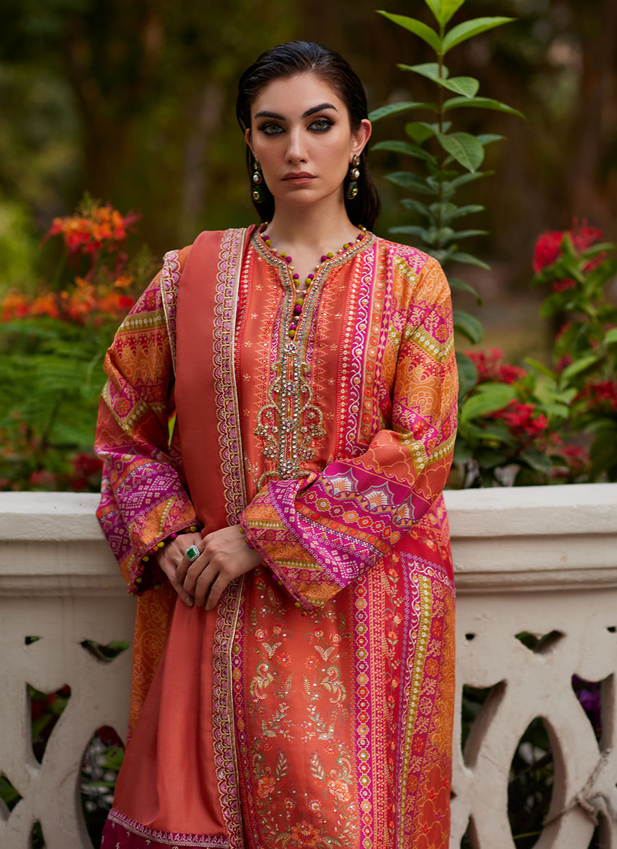 Farah Talib Aziz | Mayna Festive Prints 24 | Fadil Shirt And Dupatta by Farah Talib Aziz - Designer Dress - Type: Ladies Clothes - Available at Libayah - 100% Original